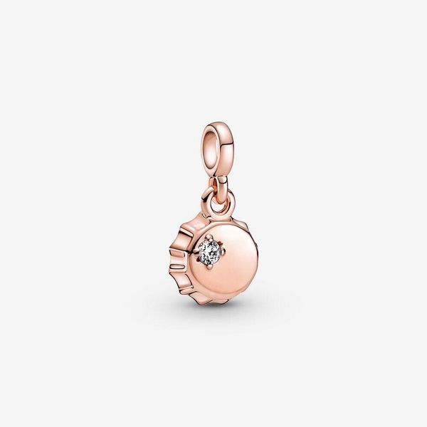 

authentic 925 silver beads bracelets me lucky bottle cap mini dangle charm slide bead charms fits european pandora style jewelry bracelets m, Bronze;silver