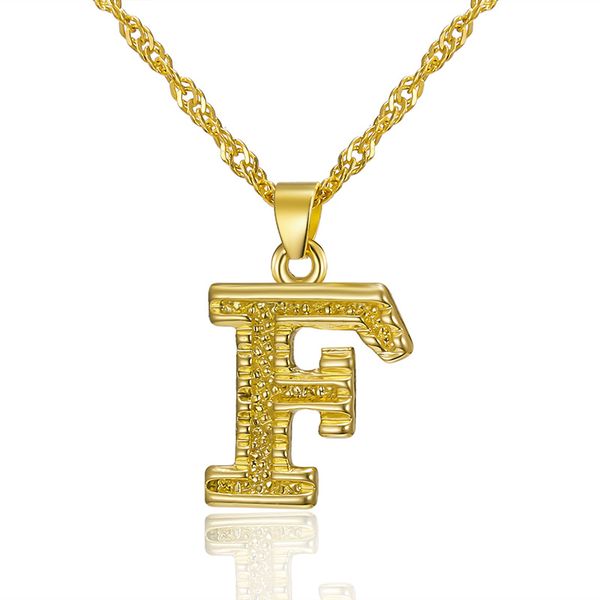 

a-z small letters necklaces women girl gold color initial pendant thin chain english letter jewelry alphabet gift, Silver