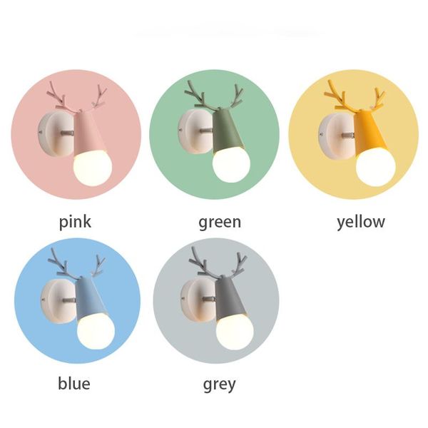 

nordic antler wall light bedroom bedside creative children room balcony aisle background decorative lamp