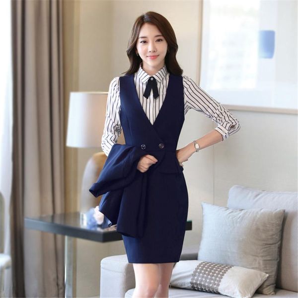 

women's suits & blazers skirt suit women spring period and the long sleeve career for elegant office uniform style, White;black