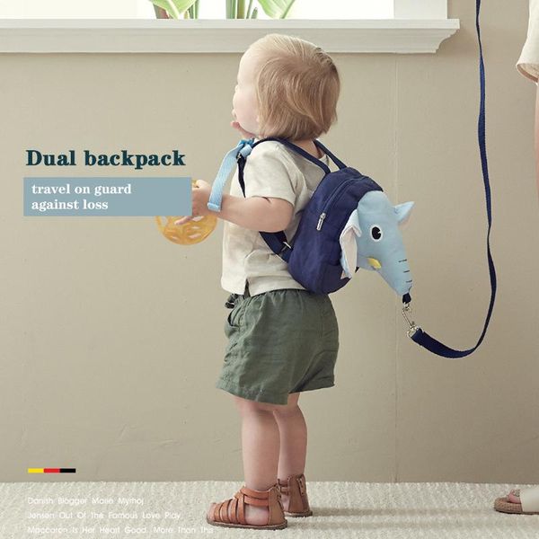 Sacos de armazenamento Bolsa de corda de mochila de elefante para crianças para crianças