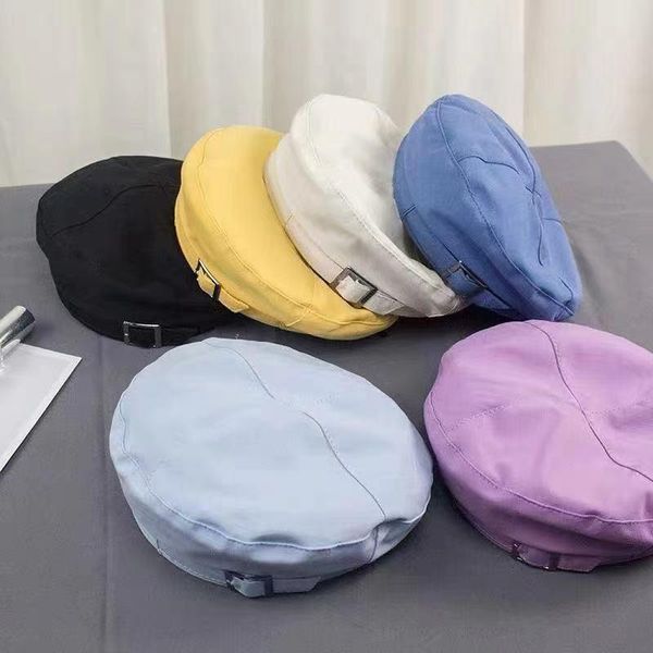 

berets women's hat bailey summer thin japanese versatile solid octagonal ins british retro artist, Blue;gray