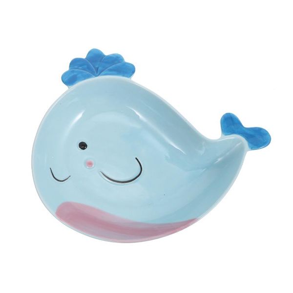 

dishes & plates 1pc adorable home child meal plate fun cartoon whale dinner ceramic