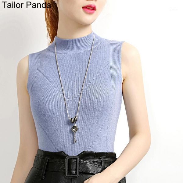 

women's sweaters women sweater vest turtleneck sleeveless pullovers knitted winter tank 2021 solid knit, White;black
