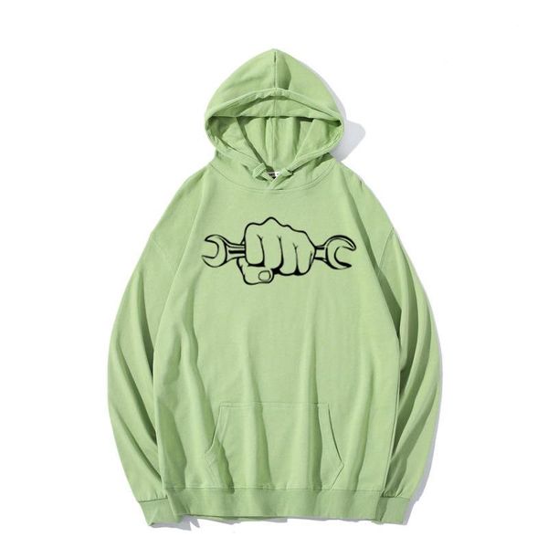 

men's hoodies & sweatshirts mechanic holding a wrench motorcycle funny father's present birthday gift for husband boyfriend men ca, Black