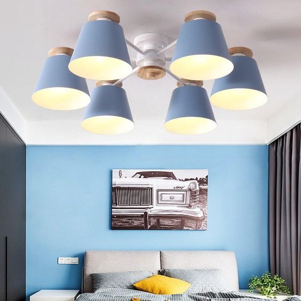 

pendant lamps nordic loft e27 led 220v log two styles colorful chandelier for kitchen living room bedroom restaurant warm wrought craft lamp