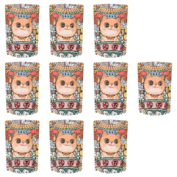 

storage bags 10pcs pet snack packing sealing portable self food