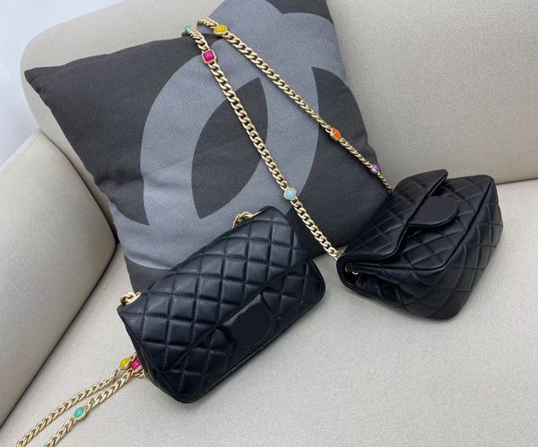 

women cross body chain messenger bag fashion luxurys designers bags luxury shoulder handbag black sheepskin good quality