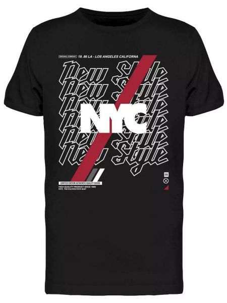 

new style new york city tee men's -image by shutterstock, White;black