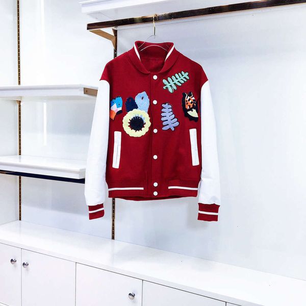 Designerfashion Fashion Varsity Letter Animal Tootes Bordado Jackets Crochet Baseball Jacket High Street Casais Mulheres Menções HF