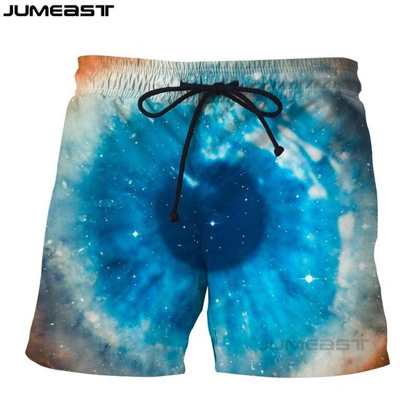 

jumeast brand men/women 3d printed starry sky shorts trunks summer quick dry beach casual sweatpants short pants men's, White;black