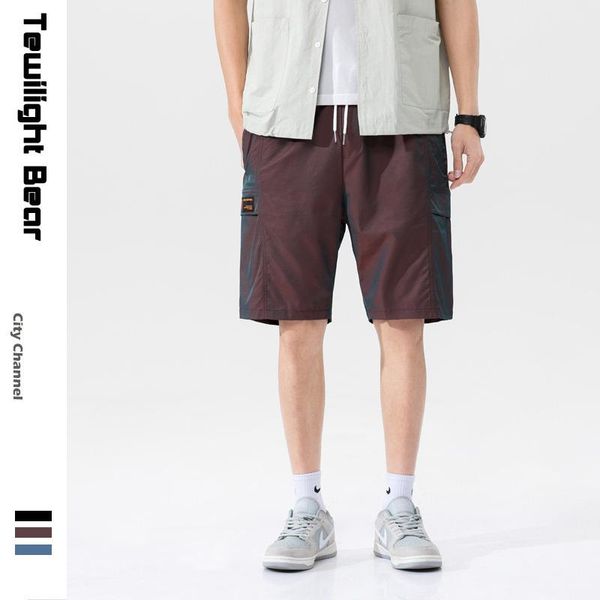

men's shorts 2021 summer beach cargo harajuku streetwear casual men clothing jogging capris pants, White;black