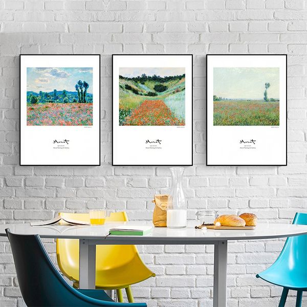 

unframed nordic abstract painting monet modern decorative restaurant poster