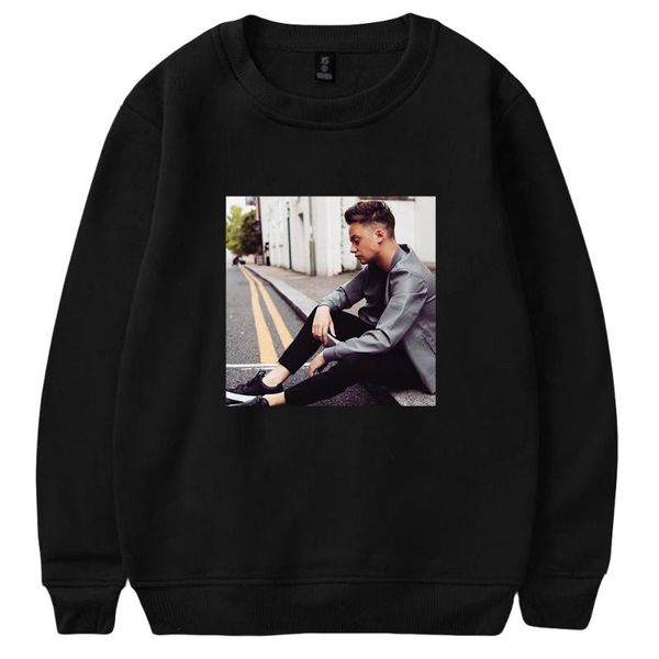 

men's hoodies & sweatshirts 2021 conor maynard 2d print o-neck sweatshirt harajuku round collar men/women, Black