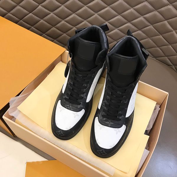 

luxury designer shoes men's high - sneaker made of canvas cut, Red;white