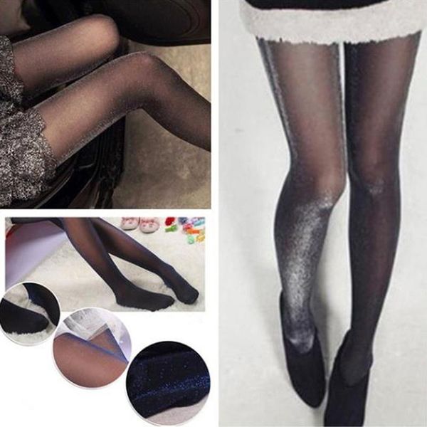 

fashion women ladies charming shiny pantyhose glitter stockings womens glossy thin tights summer autumn socks & hosiery, Black;white