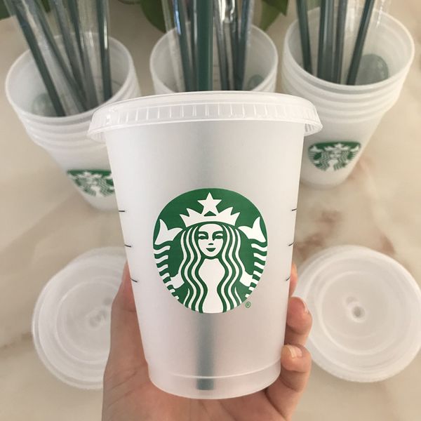 

dhl starbucks mug 16oz, 24oz tumblers cups plastic drinking juice with lip and straw magic coffee mug costom transparent cup 50 pcs transpor, Black