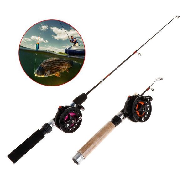 

set fishing rod with reel ultra short portable mini winter outdoor ice eva handle 4b/3b reels professional boat rods