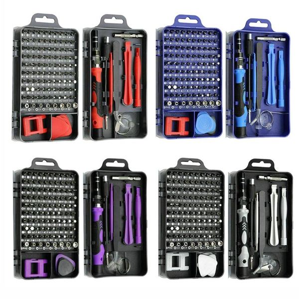 

professional hand tool sets 115 in 1 clock mobile phone repair kit multiple combinations screwdriver set easy to carry disassembly and