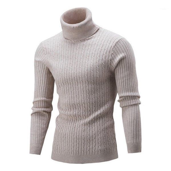 

men's sweaters puimentiua winter high neck thick warm sweater men turtleneck mens slim fit pullover knitwear male double collar, White;black
