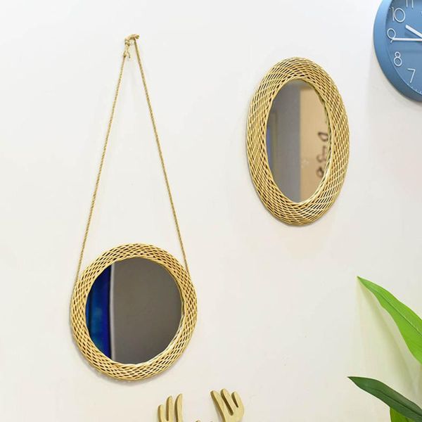 

mirrors wall decor rattan mirror handmade makeup tapestry home porch for bath room