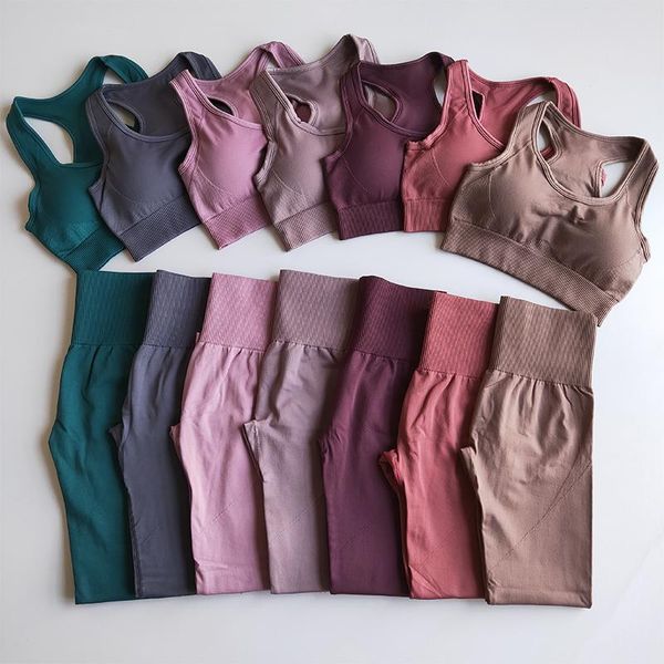 

fashion yoga set workout clothes for women sport leggings+sports bras 2 piece gym sets outfit high fitness sports suits