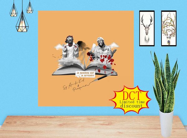 

2 sides of a story sy ari da kid & paxquiao music album cover silk art print