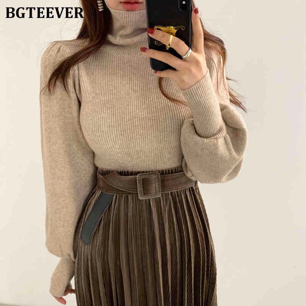 

sweaters elegant thick warm women turtleneck sweater jumpers lantern sleeve female knitting winter pullover sweaters t6u3, White;black