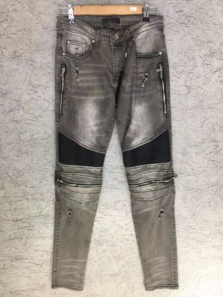 

luxurys designer 2021 latest listing mens jeans denim blue embroidery vintage pants fashion holes motorcycle biker jean trousers size 29-40