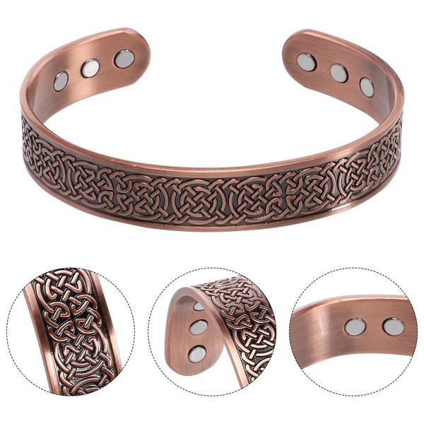 

charm bracelets 1pc fashion magnetic energy bracelet vintage copper wrist band open, Golden;silver