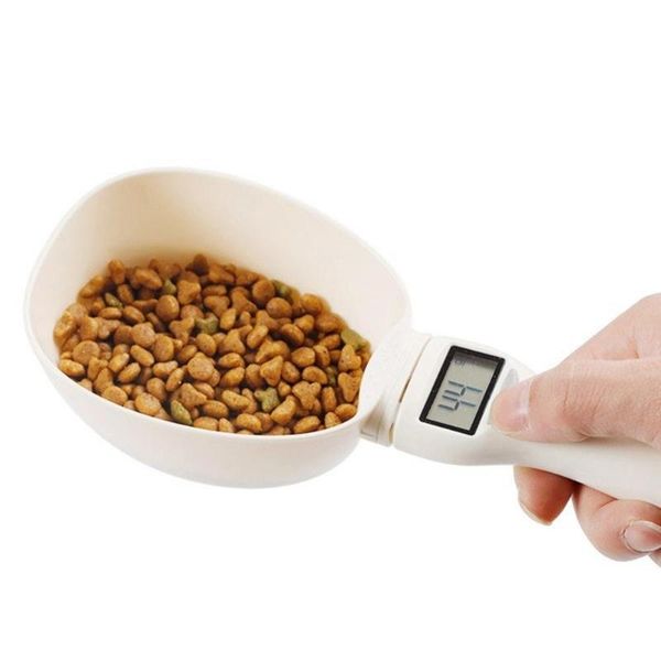 

250ml electronic portable pet cat dog water measuring spoon feeding scoop bowls & feeders