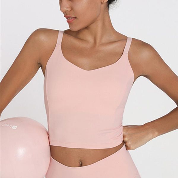 

beautiful back shockproof sports underwear women's quick-drying yoga vest running fitness sling bra track suit t-shirt outfit