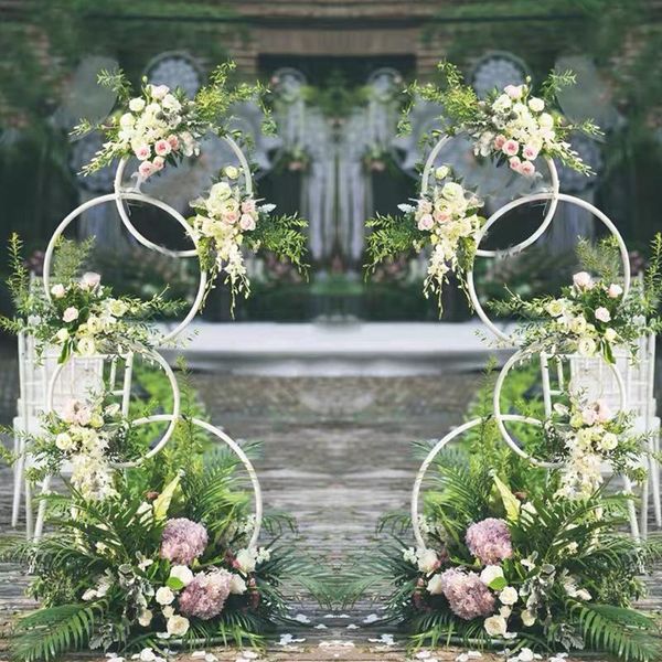 

party decoration home decor wedding backgrounds frame flowers circular loop arch sign billboard pillar birthday iron rack