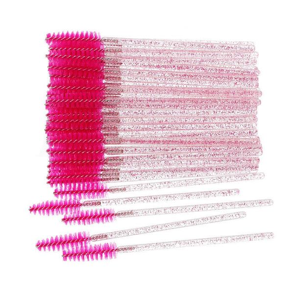 

makeup brushes 25/50pcs professional eyelash brush crystal nylon for eyelashes apllicators spoolers cosmetic