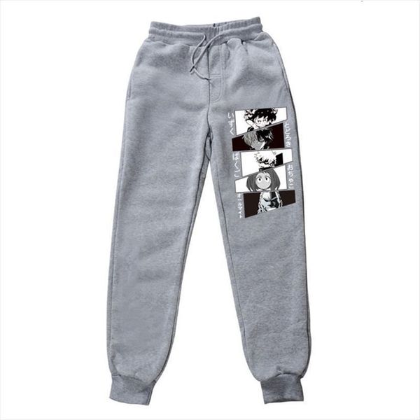 

anime my hero academia harajuku women pants print joggers male trousers casual sweatpants jogger fitness, Black