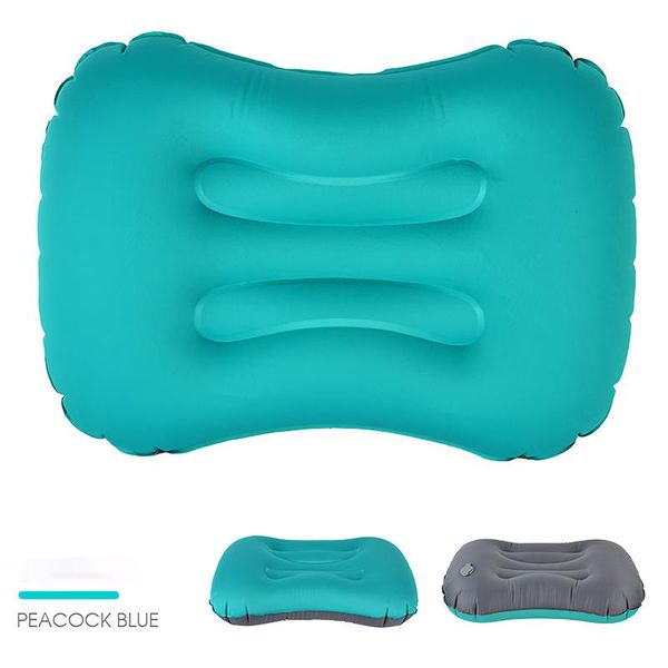 

portable fast inflatable camping pillow headrest travel air neck sleeping gear home equipment outdoor pads
