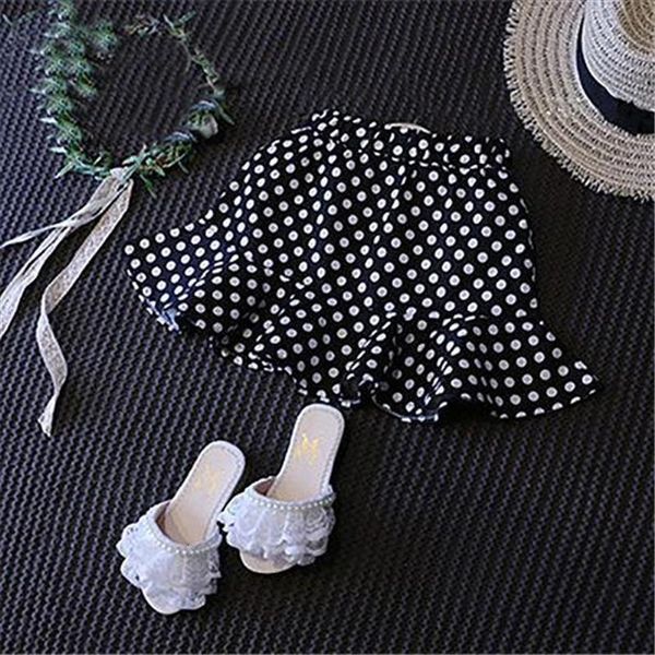 

summer girls childrens retro spots womens skirts stretch chiffon fishtail black color p2 166, Blue