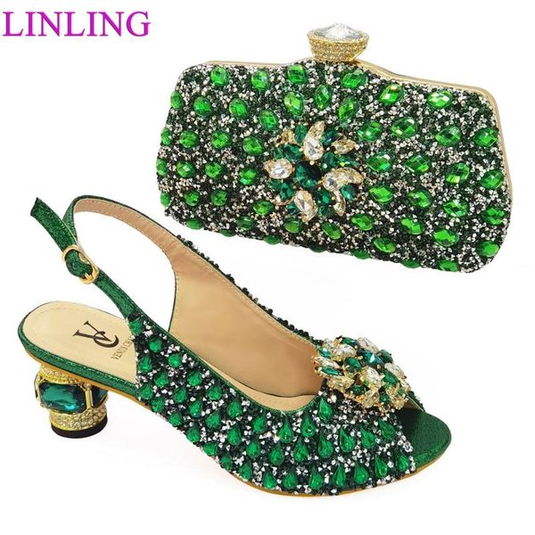 

dress shoes arrival italian with matching bags set decorated rhinestone nigerian and buckle strap party, Black