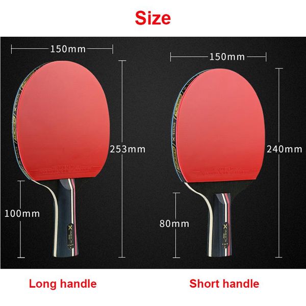 

table tennis raquets rackets professional rubber carbon pingpong racket short long handle training with balls