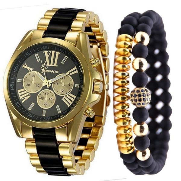 

wristwatches 2021 arrival fashion simple watch bracelet set big roman numerals quartz clock men wristwatch saat, Slivery;brown