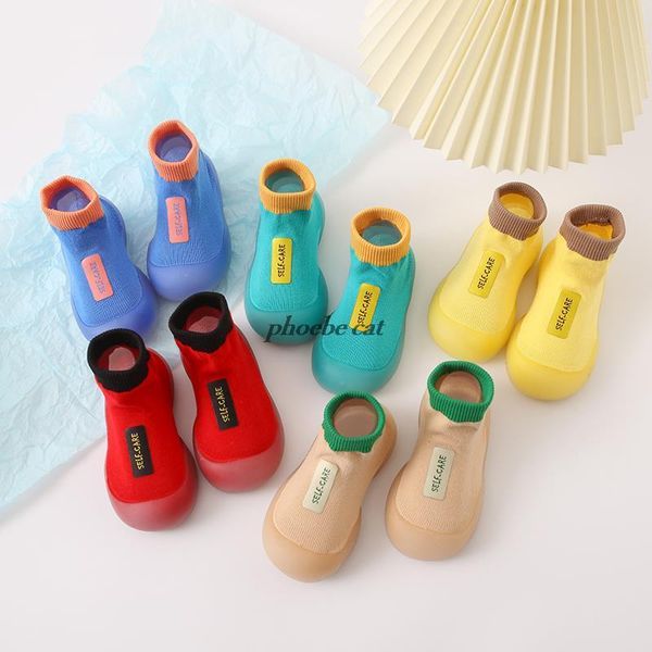 

first walkers spring autumn kids sneakers children casual shoes slip-on breathable socks non-slip snow boots boys girls sport