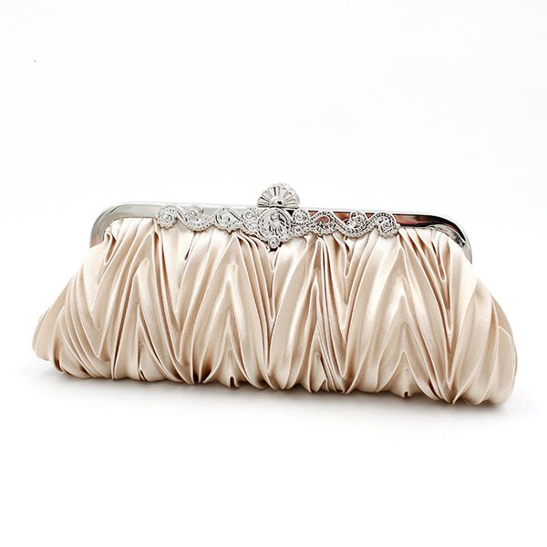 

evening bag pleated handbag satin dinner ladies' party sweet chain women's