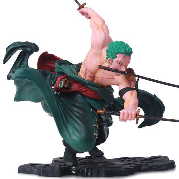 Três mil mundo zoro combate edição anime figuras 17.3cm figura de ação pvc coleção modelo boneca presentes