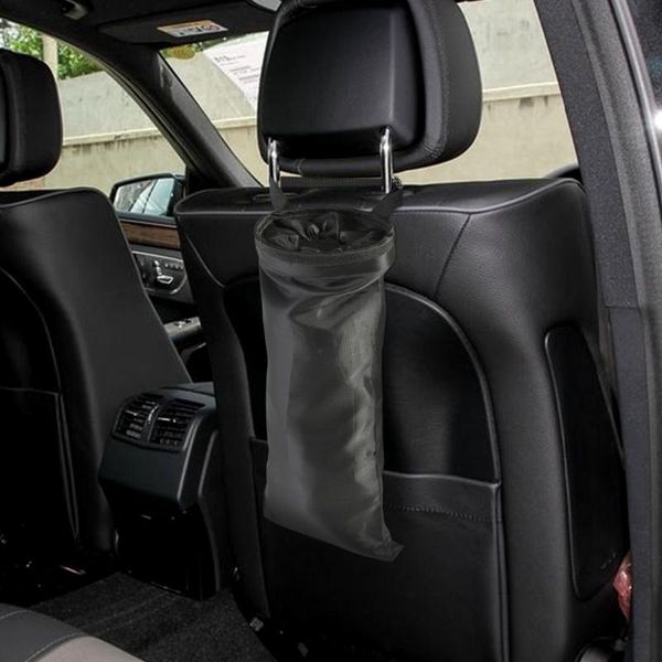 

car organizer mount trash bag universal seat back holder hang litter garbage storage rubbish container waste bins