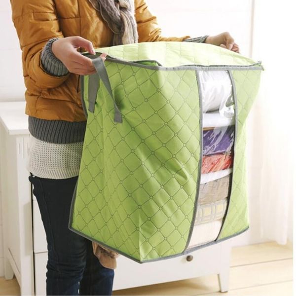 

waterproof portable clothes storage bag organizer folding closet for pillow quilt blanket bags clothing & wardrobe