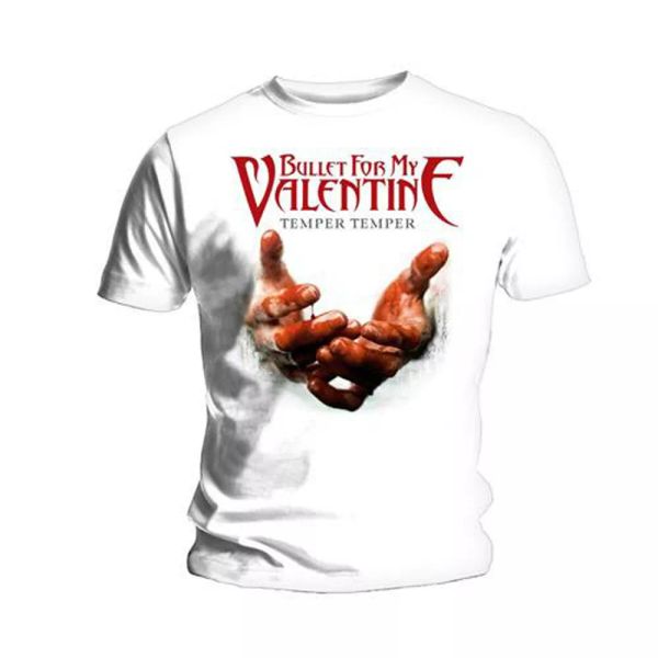 

bullet for my valentine temper temper blood licensed men t-shirt, White;black
