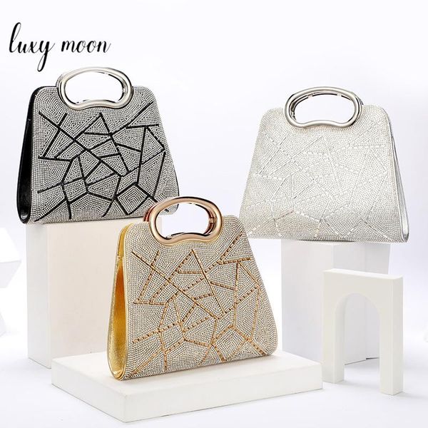 

evening bags clutch bag purses and handbags for women luxury designer irregular crystal rhinestone pu leather shoulder zd2099
