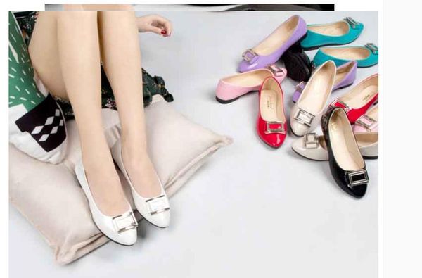 

women's shoes in spring and autumn flat bottom pointed end @383, Black