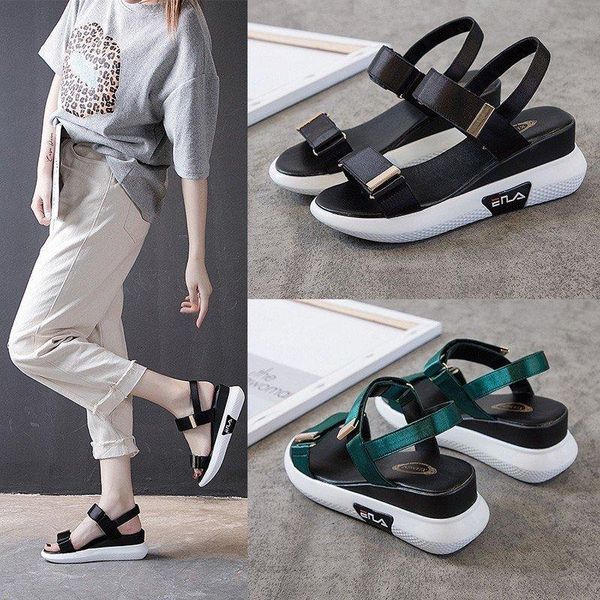 

wedges women sandals soft comfort summer casual light shoes female sports slip-on open toe gladiator flats, Black