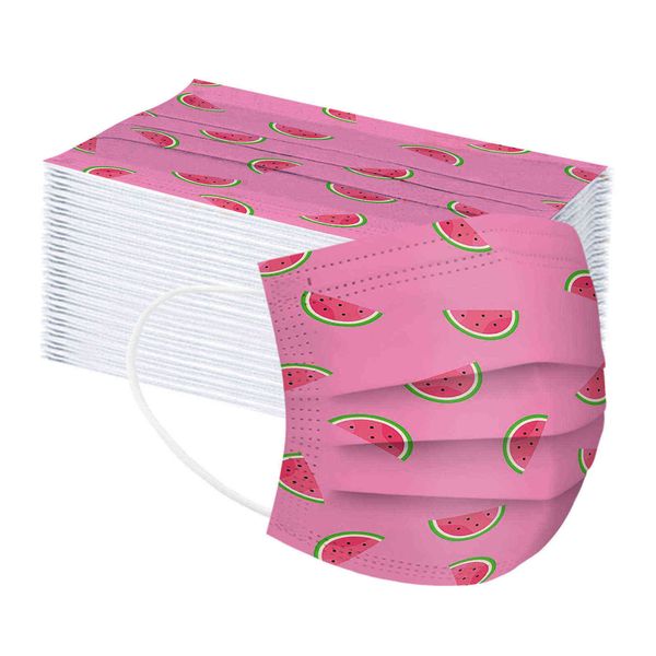 

children disposable mask fruit series printed spun lace cloth rustproof masks